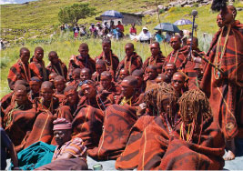 Students at initiation school learn what is expected of them as full members of society